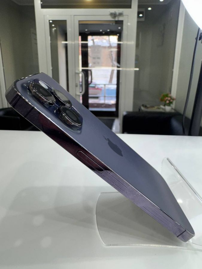 Apple iPhone корпус 14 Pro сборе со шлейфами, стеклом камеры оригинал с разбора (снятый) царапины на рамке фиолетовый