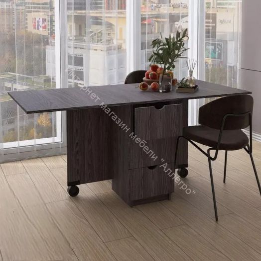 Стол тумба 1 ЛДСП Фант с ящиками Ясень анкор темный