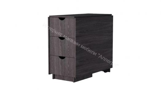 Стол тумба 1 ЛДСП Фант с ящиками Ясень анкор темный