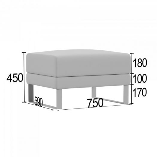 Пуф прямоугольный №1 Тэтор-Кафе