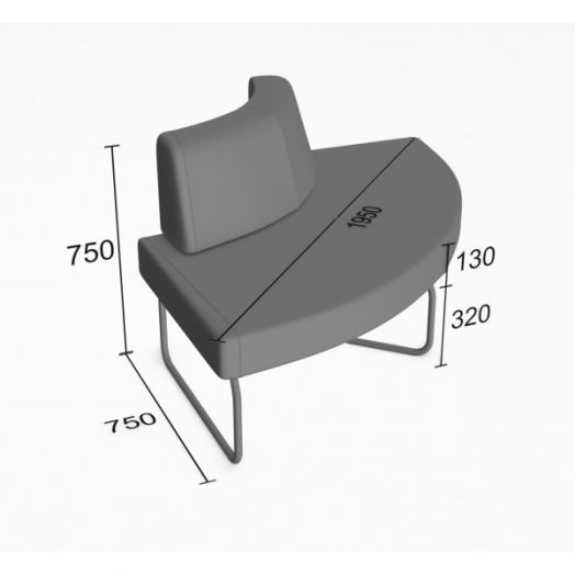 Секция угловая Слендер В выгнутая