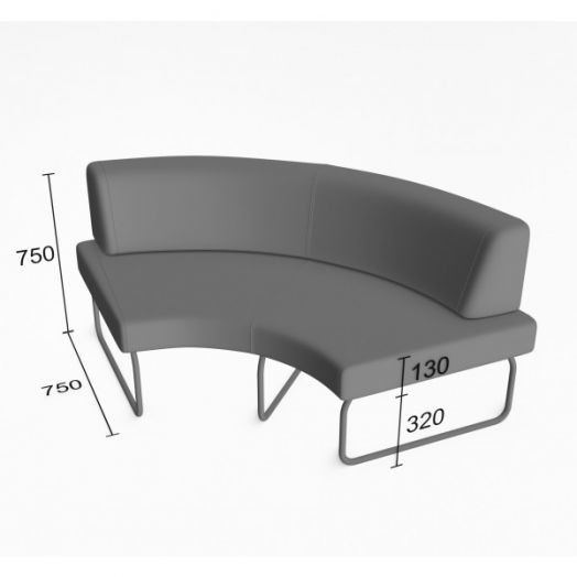 Секция угловая Слендер В вогнутая