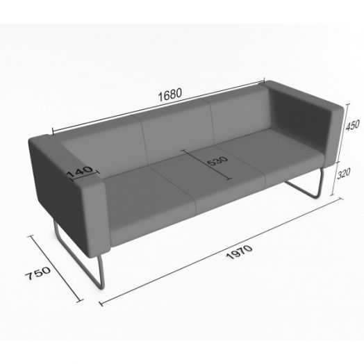 Диван тройной Слендер А