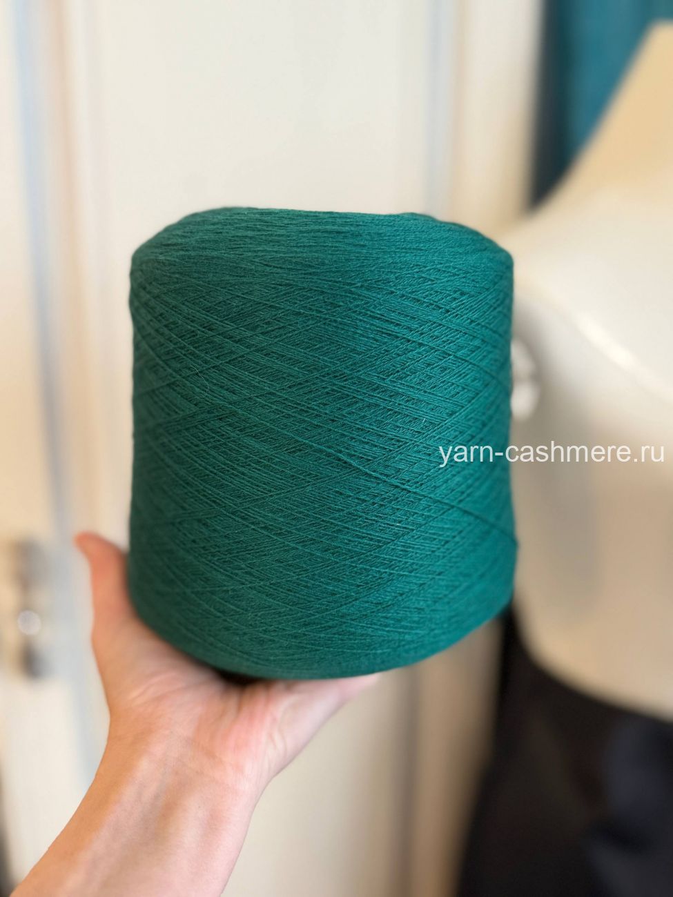 Бобинный 100% кашемир. Изумруд  Nail Mongol 2/26 1300м./100 гр.