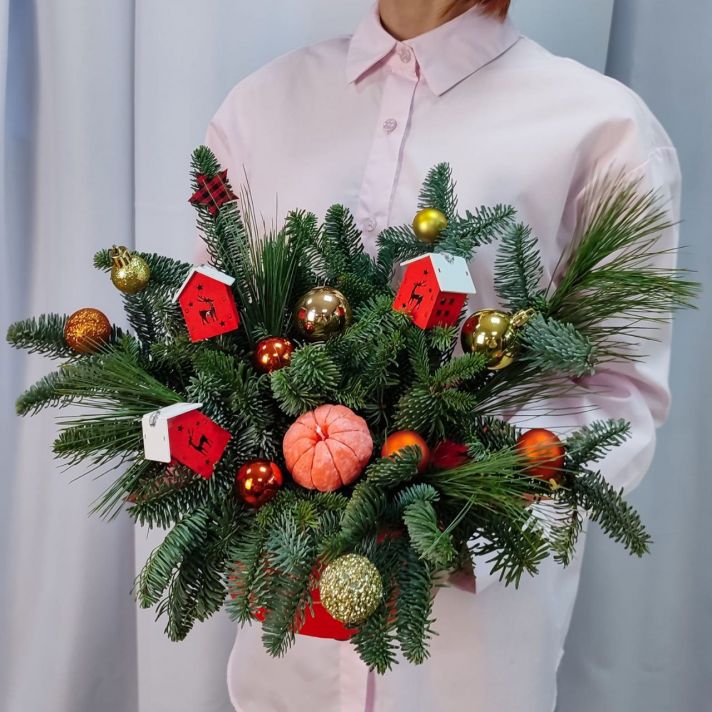 Композиция со свечой "Зимняя сказка"