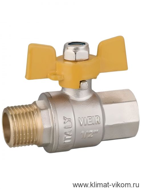 Кран шар. для газа 1" г/ш бабочка  ГАЗ