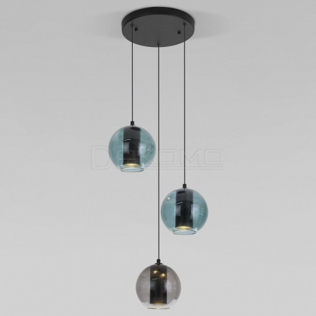 Подвесной светильник Cobble 50258/3 LED дымчатый/бирюзовый