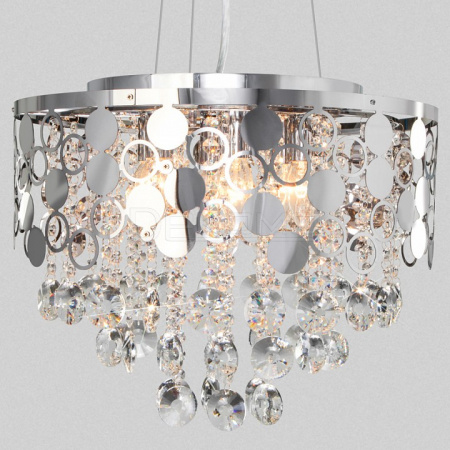 Подвесной светильник Lianna 10123/6 хром/прозрачный хрусталь Strotskis Smart