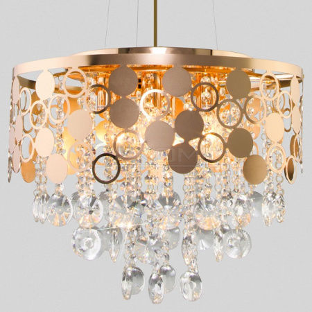 Подвесной светильник Lianna 10123/6 золото/прозрачный хрусталь Strotskis Smart