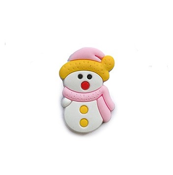 Кабошон каучук Снеговик 30х20мм МТ-1854-70302