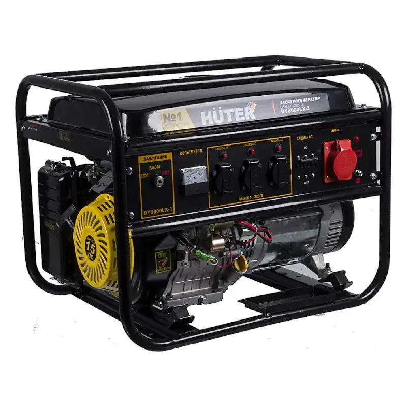 HUTER DY8000LX-3 бензиновый генератор 64/1/28