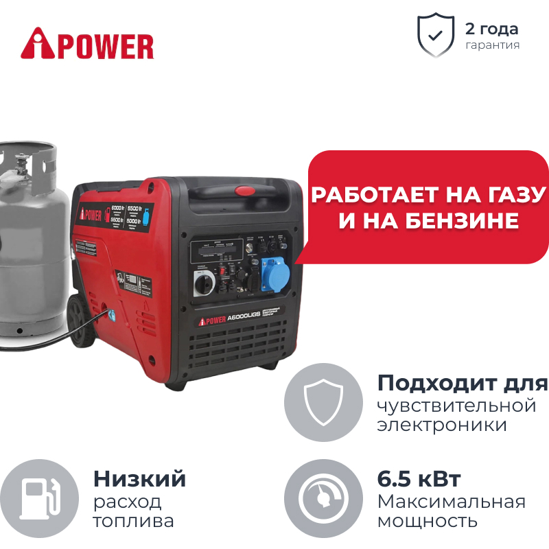 A-iPower A6000LIGS инверторный газобензиновый генератор 20310