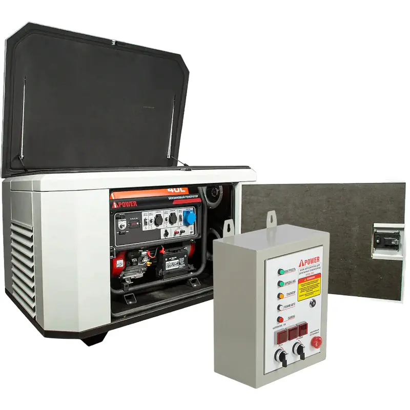 A-iPower A8000EAX бензиновый генератор в кожухе 1400SS RAL 7035 с блоком АВР 400В/25А (8 pin) New УТ-11182378/29109