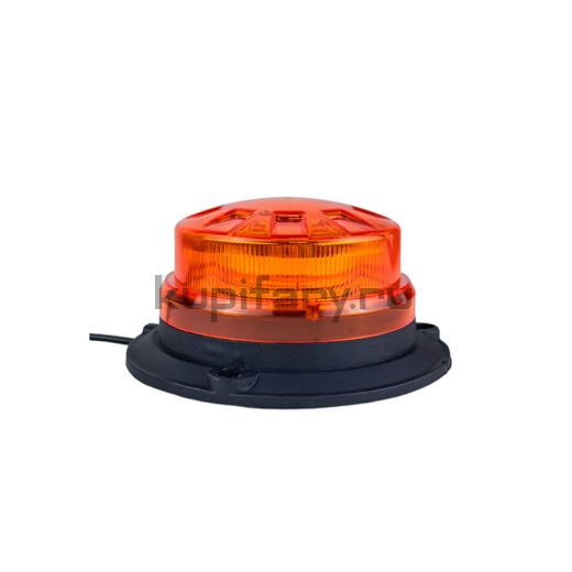 Проблесковый маяк 65 мм желтый 24 Ватт на магните в прикуриватель PM2207