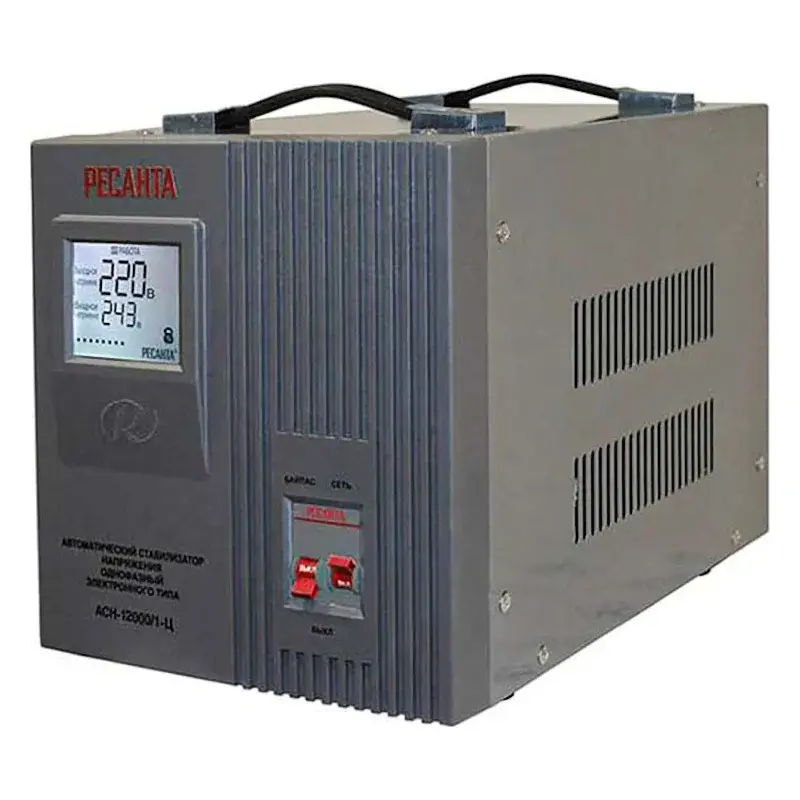 Ресанта АСН-12000/1-Ц однофазный стабилизатор напряжения 63/6/10