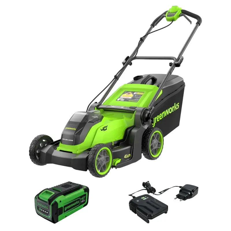 Аккумуляторная газонокосилка Greenworks GD40LM411K8 (1 x 8 Ач, ЗУ) 2521007U8