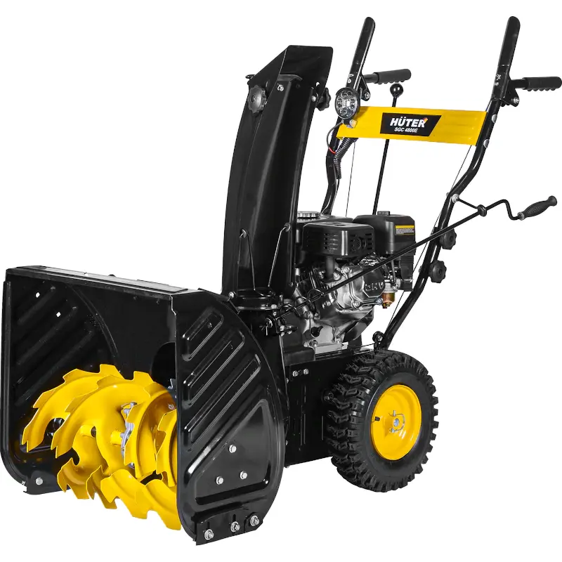 HUTER SGC 4800E снегоуборщик бензиновый 7 л.с. ковш 56 см, выброс 15 м, 5 вперед/2 назад 70/7/16
