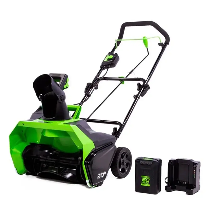 Greenworks GD60ST 60В аккумуляторный снегоуборщик (1 x 4 Ач, ЗУ) ковш 51 см, выброс 6 м 2602407UB