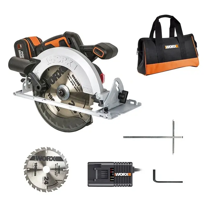 WORX WX520 циркулярная пила аккумуляторная бесщеточная (1 x 4 Ач, ЗУ)