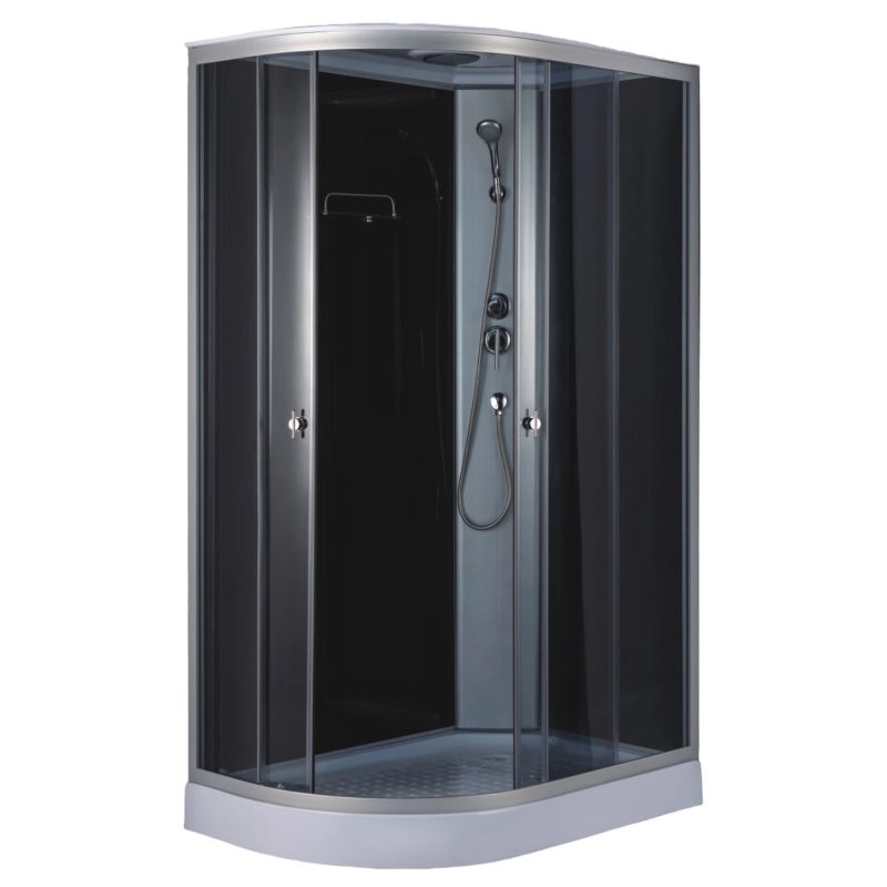 Душевая кабина Loranto 120х80 правосторонняя, поддон 14 см, тонированное стекло CS-877EATM/B-120