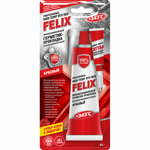 Герметик-прокладка Felix, красный, 85гр