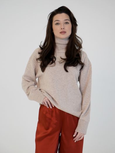 Свитер из кашемира бежевый