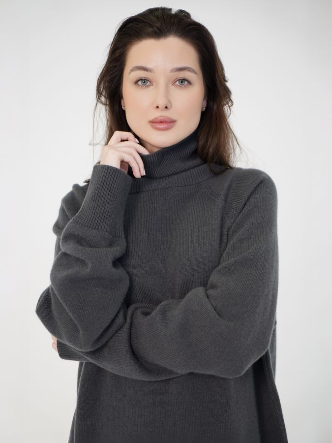 Свитер из кашемира графит