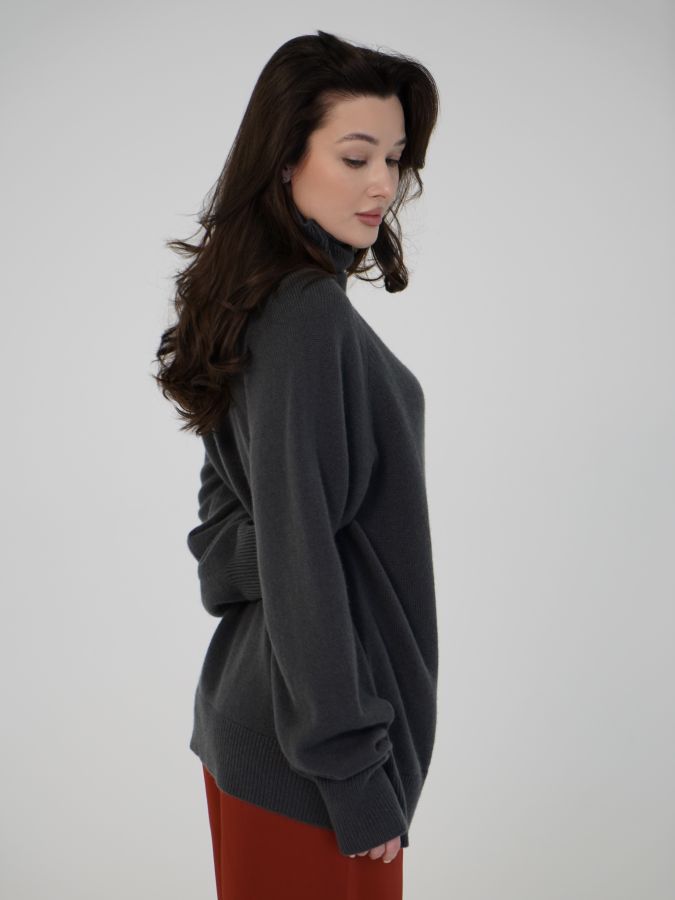 Свитер из кашемира графит