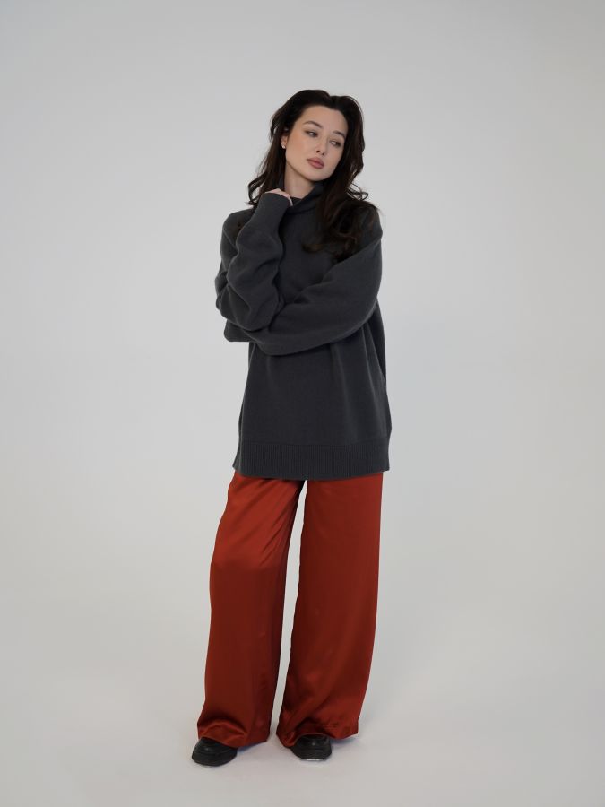 Свитер из кашемира графит