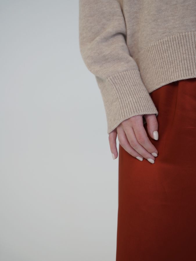 Свитер из кашемира бежевый