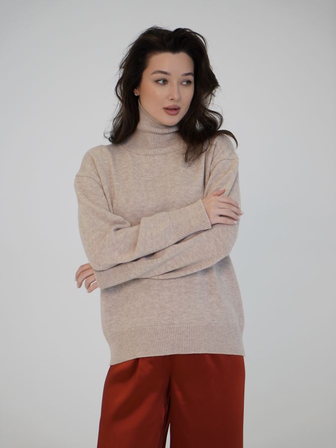 Свитер из кашемира бежевый