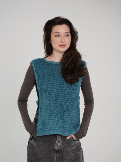 Жилет синий