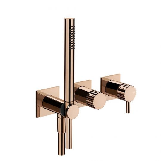 Смеситель для душа Gessi Incastri 75036 встраиваемый с ручным душем и переключателем на 2 источника схема 9