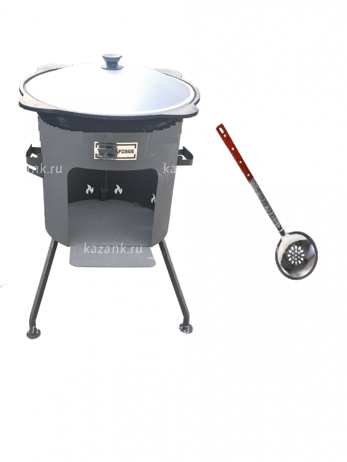 Казан 12л+печь без трубы и дверцы+шумовка