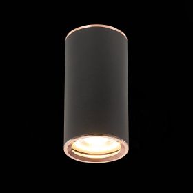 ST111.427.01 Светильник потолочный Черный GU10 1*50W D54xH105 220V Без ламп