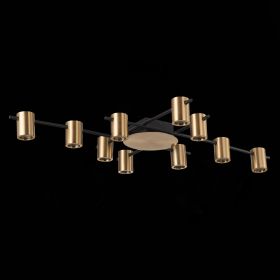 SL1207.402.10 Светильник потолочный ST-Luce Черный/Латунь GU10 10*7W