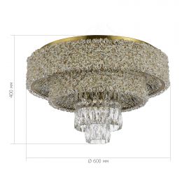 SL1637.302.16 Светильник потолочный ST-Luce Латунь/Прозрачный, Янтарный E14 16*60W