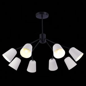 SLE155942-08 Светильник потолочный Черный/Белый E14 8*40W