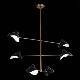 SL1801.303.06 Люстра потолочная ST-Luce Античная бронза/Черный E14 6*60W.