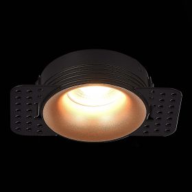 ST218.428.01 Св-к встр. Черный GU10 1*50W  IP20 D78xH30 165-265V Без ламп.