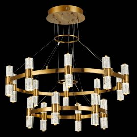 SL6007.203.32 Люстра подвесная ST-Luce Латунь/Прозрачный LED 32*2,5W 4000K.
