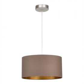 SLE300573-01 Светильник подвесной Никель/Темно-бежевый, Золотистый E27 1*40W.