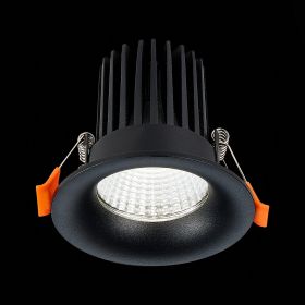 ST703.448.10 Св-к встр. Черный LED 1*10W 4000K 900Lm Ra>90 38° IP20 D85xH75 170-240V.