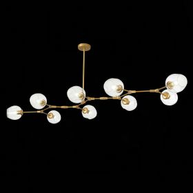 SLE154823-09 Светильник подвесной Золотистый/Прозрачный E27 9*40W.