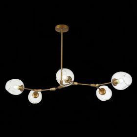SLE154823-05 Светильник подвесной Золотистый/Прозрачный E27 5*40W.