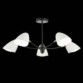 SLE103602-05 Светильник потолочный Черный, Золотой/Белый E14 5*40W.