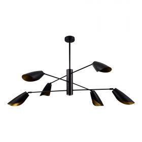 SLE1254-403-06 Светильник подвесной Черный/Черный E14 6*60W.