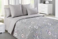 Перкаль 2-х спальный с евро [серый] Камилла 1, постельное белье