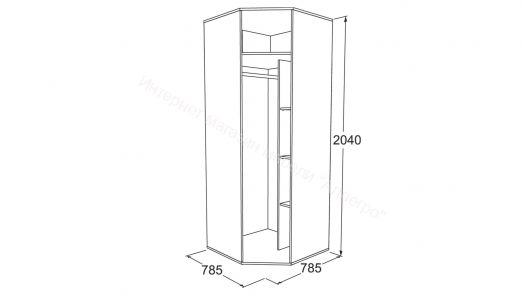 Шкаф угловой Омега 18