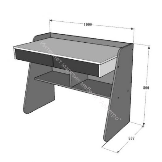 Стол письменный Омега 3 с 2-мя ящиками